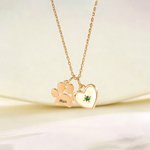 Personalisierte Pfote Herz Halskette mit Namen zierlichen Schmuck Memorial Geschenk für Tierliebhaber Besitzer