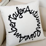 Personalised Circle 3-5 Names Soft Cushion Cover Home Decor Birthday Mother's Day Father's Day Gift for Family