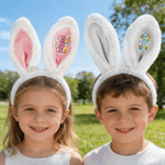 Personalised Easter Eggs Carrot Cute Rabbit Ears Headband with Name Easter Day Gift for Kids Family