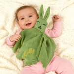 Personalized Healthcare Bunny Knitted Soft Baby Security Blanket with Embroidered Name Birthday Baby Shower Gift for Newborn New Mom