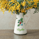 Personalisierte Retro Geburt Blume Birthstone Keramik Vase mit Namen Home Decor Muttertag Geburtstag Geschenk für Frauen