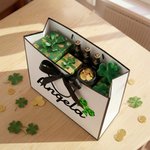Personalized Four-Leaf Clover Pattern Gift Bag with Name Set of 3 St. Patrick's Day Gift for Family Friends