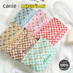 Personalizzato Cartoon Carino Marsupilami Corduroy Checkerboard Makeup Bag con nome Viaggio Regalo di compleanno per le donne | Callie × Marsupilami ®