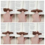 Portarrollos de madera personalizado Lazy Cat con dibujo Asistente de lectura Regalo de cumpleaños para un amante de los libros