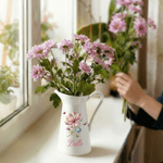 Personalisierte Retro Geburt Blume Birthstone Keramik Vase mit Namen Home Decor Muttertag Geburtstag Geschenk für Frauen