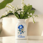 Personalisierte Retro Geburt Blume Birthstone Keramik Vase mit Namen Home Decor Muttertag Geburtstag Geschenk für Frauen