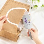 Personalised Birth Flower Bouquet Initial Cartoon Character Long Handle Paddle Brush with Name and Ribbon Birthday Wedding Gift for Women