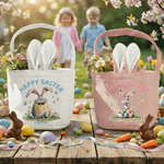 Henkilökohtainen onnellista pääsiäistä Bunny korvat nimi pääsiäiskori tekstin ja hännän kanssa pääsiäisen puolue lahja pojille tytöille