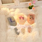 Personalised Birth Flower Bouquet Initial Cartoon Character Long Handle Paddle Brush with Name and Ribbon Birthday Wedding Gift for Women