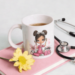 Mug en céramique avec nom et profession Cadeau d'appréciation de Pâques pour infirmière, infirmier, travailleur de la santé
