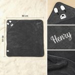 Personalisierte niedliche Tier-Babydecke mit Namen Stickerei weiches Kapuzenhandtuch Baby Geburt Geburtstag Geschenk für Neugeborene Babys