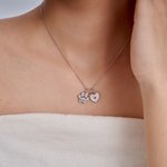 Personalisierte Pfote Herz Halskette mit Namen zierlichen Schmuck Memorial Geschenk für Tierliebhaber Besitzer