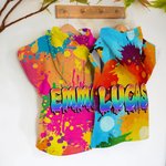 Personalisierter Badeponcho im Graffti-Stil | mit Farbverlauf-Regenbogen Namen | schnelltrocknend | Sommer Urlaub Geburtstag Geschenk für Kinder