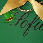 Personalized Four-Leaf Clover Pattern Gift Bag with Name Set of 3 St. Patrick's Day Gift for Family Friends
