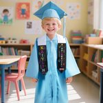 Personalised Classroom Theme Kindergarten Graduation Stoles Gown with Name and Grade Class of 2026 Graduation Gift for Kids