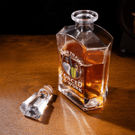 Personalized Born to Fish Photo Whiskey Hexagonal Decanter with Father's Day Birthday Gift for Husband Fishing Lovers