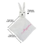 Personalized Healthcare Bunny Knitted Soft Baby Security Blanket with Embroidered Name Birthday Baby Shower Gift for Newborn New Mom