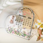 Gepersonaliseerde De Dag Je Werd Mijn Mama Kalender Hart Acryl Plaquette met Foto Home Decoratie Moederdag Verjaardagscadeau voor moeder kinderen
