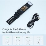 Personalisierte Vintage Buch Floral Dragon LED wiederaufladbare Licht Clip mit Namen Lesen Zubehör täglichen Gebrauch Geburtstag Geschenk für Drachen Buchliebhaber