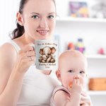 Personalisierte Our 1st Mother's Day Cute Animal Keramikbecher mit Namen und Jahr erste Muttertag Geschenk für Mama