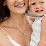 Personalised Baby Birth Stats Honeycomb Necklace with Birthstone Newborn Birth Announcement Christmas Mother's Day Gift for New Mom