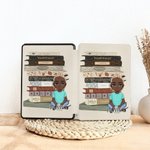 Personalized Cartoon Character Retro Books Portable  Kindle Case with Name Daily Use Birthday Gift for Book Lovers Bookworms