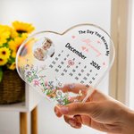 Gepersonaliseerde De Dag Je Werd Mijn Mama Kalender Hart Acryl Plaquette met Foto Home Decoratie Moederdag Verjaardagscadeau voor moeder kinderen