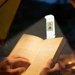 Personalisierte gestreiften Stempel Cartoon Lesen Charakter LED wiederaufladbare Licht Clip mit Namen Geburtstag Geschenk für Buchliebhaber Bücherwürmer