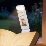 Personalised Book Pile Flower LED Rechargeable Light Clip Bookmark Set with Name Reading Accessories Birthday Gift for Book Lovers Friends