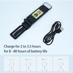 Personalisierte gestreiften Stempel Cartoon Lesen Charakter LED wiederaufladbare Licht Clip mit Namen Geburtstag Geschenk für Buchliebhaber Bücherwürmer