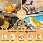 Personalized Multicolor Gradient Stripe Oversized Quick Dry Beach Towel with Name Beach Travel Essentials Birthday Gift for Family Friend