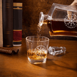 Personalized Viking Runes Whiskey Decanter 2 Glasses Wooden Box Set with Engraved Name Father's Day Birthday Gift for Father Friends Bartenders