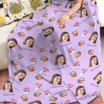 Manta suave personalizada “Six Seven 67 Meme” con foto de rostro fútbol o baloncesto y nombre regalo de cumpleaños para amigos o adolescentes