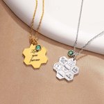 Personalised Baby Birth Stats Honeycomb Necklace with Birthstone Newborn Birth Announcement Christmas Mother's Day Gift for New Mom