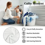 Callie Moment Personalized Watercolor Floral Cross Soft Throw Blanket with Name and Text Christmas Birthday Baptism Gift for Christian Friend