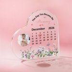 Gepersonaliseerde De Dag Je Werd Mijn Mama Kalender Hart Acryl Plaquette met Foto Home Decoratie Moederdag Verjaardagscadeau voor moeder kinderen