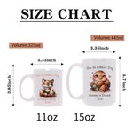 Personalisierte Our 1st Mother's Day Cute Animal Keramikbecher mit Namen und Jahr erste Muttertag Geschenk für Mama
