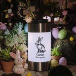 Spersonalizowana lampka ogrodowa Cartoon Bunny z imieniem i błogosławieństwem Dekoracja ogrodowa Prezent wielkanocny dla dzieci i rodziny