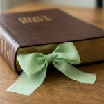 Personalised Ribbon Bow Bible Verse Cross Wooden Bookmark with Engraved Name Birthday Religious Baptism Gift for Family Christians