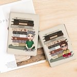 Personalized Cartoon Character Retro Books Portable  Kindle Case with Name Daily Use Birthday Gift for Book Lovers Bookworms