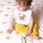 Personalized Watercolor Cute Bears 100% Cotton T-Shirt Baby Onesie Bib with Name Our First Mother's Day Gift for Mom Baby