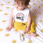 Personalizado You're Doing A Great Job Cute Elephant 100% Algodón Camiseta Babero con Nombre Feliz 1er Día de la Madre Cumpleaños Regalo para Bebé Mamá