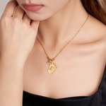 Personalised Engraved 1-3 Baby Foot Pendant Necklace with Birth Announcement and Birthstone Birthday Baby Shower Gift for Kid New Mom