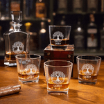 Personalized Viking Runes Whiskey Decanter 2 Glasses Wooden Box Set with Engraved Name Father's Day Birthday Gift for Father Friends Bartenders