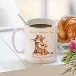 Personalisierte Our 1st Mother's Day Cute Animal Keramikbecher mit Namen und Jahr erste Muttertag Geschenk für Mama