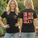 Personalized In My Engaged Era Group Fan T-shirt Sweatshirt Hoodie with Name Bridal Shower Engagement Concert Apparel Gift for Her