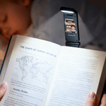 Personalized Vintage Book Cartoon Rechargeable 3 Color LED Book Light Clip with Name Daily Use Birthday Gift for Students Bookworms
