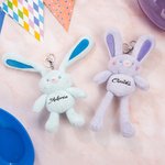Llavero personalizado de peluche elástico con nombre y huevo gigante de pascua rellenable regalo de fiesta y búsqueda de huevos para niños