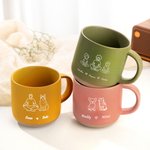 Personalisierte 355 ml Keramiktasse im Linienstil mit Personen- oder Haustier-Motiv und Namen Geschenk für Tierliebhaber Freunde Familie