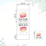 Personalisierte Näh-Etikette mit Namen und Text aus 100% Baumwolle für Kleidung Handgemacht 50 Stück Set Geschenk für Strick- und DIY-Liebhaber